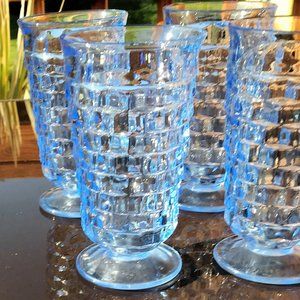 Whitehall Colony Indiana Glasses Ice Blue (4 Set)